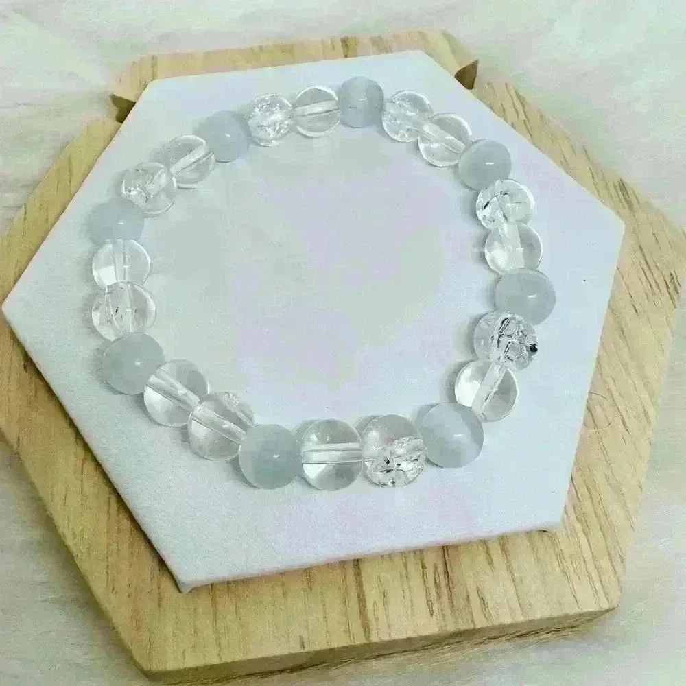 White Light Clarity Beaded Bracelet